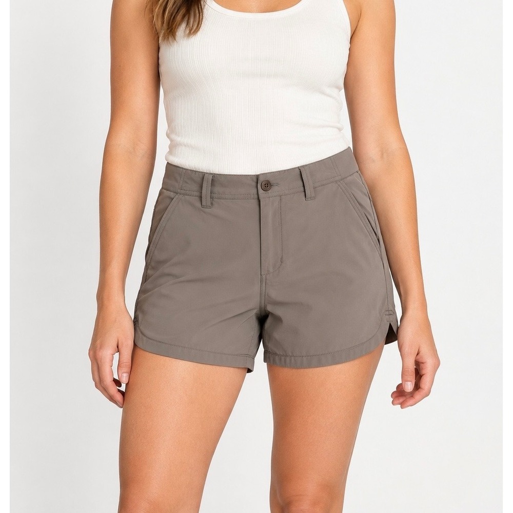 Toad&Co Women's Shorts Hiking Stretch Quick Dry Outdoor Travel Taupe Size 14